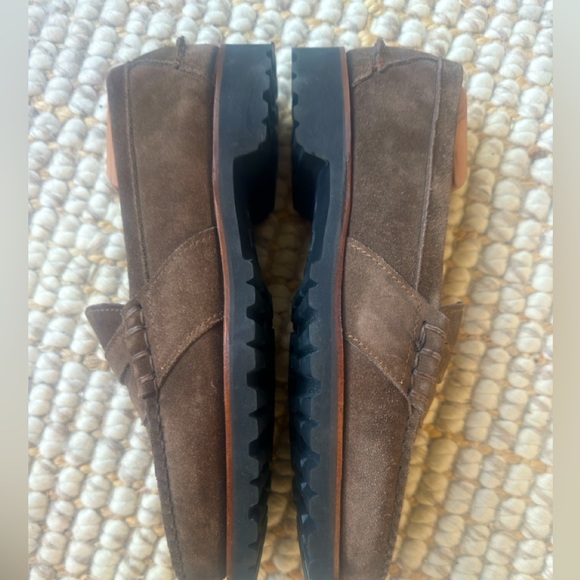 New Polo Ralph Lauren Men’s Suede Penny Loafer/Vibram Sole Size 9D - Picture 13 of 13